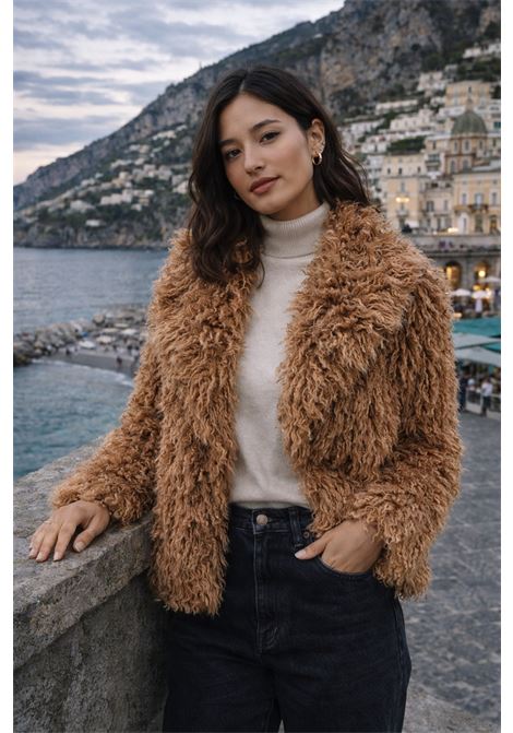 Giacca effetto pelliccia Weili Zheng color cuoio WEILI ZHENG | Pelliccia | F25CS06BN38